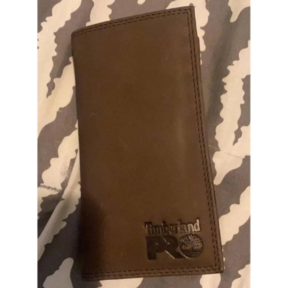 Timberland PRO Men's Leather Long Bifold Rodeo Wallet with RFID